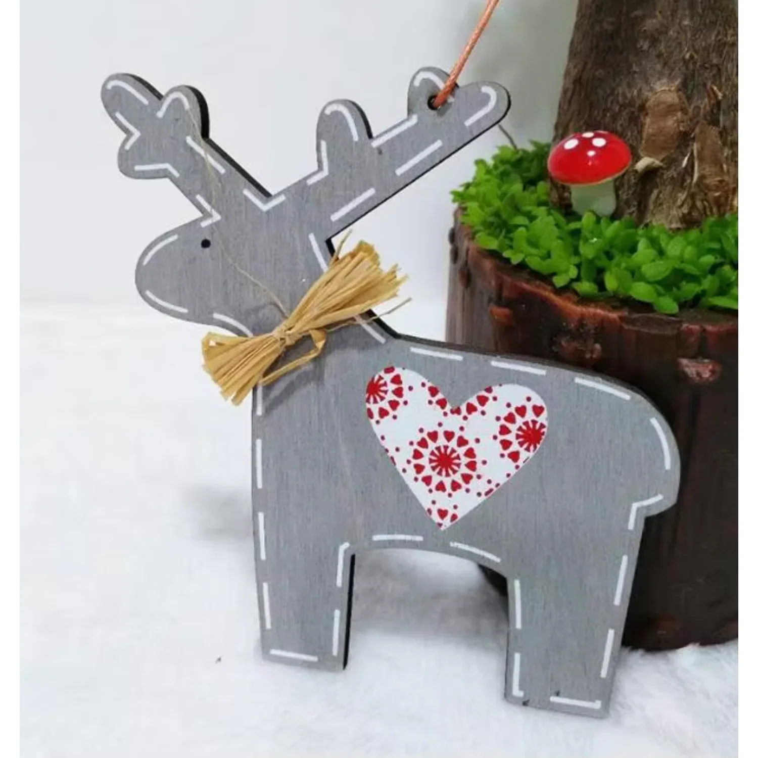 زخرفة عيد الميلاد الخشبية لتزيين شجرة عيد الميلاد