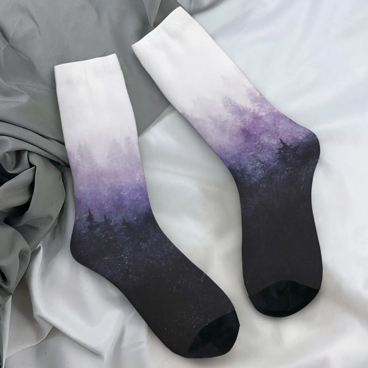 Forest Magic Fog Socks Casual Stockings Winter Non Skid Unisex Men Socks Medium Soft Graphic Outdoor Socks