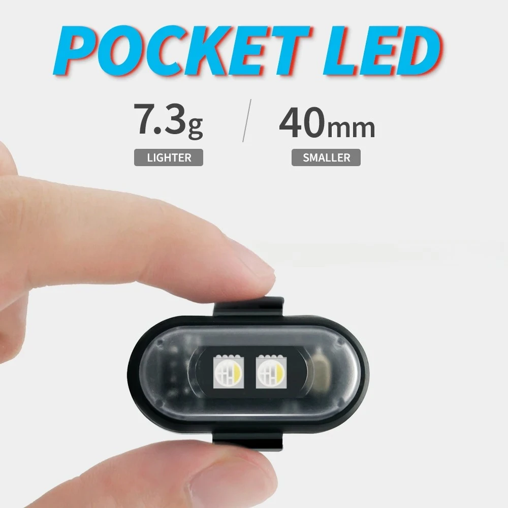 Motorcycle Strobe Light, APP Controlled RGB LED, Universal for Scooter/Car/Helmets/Drone, 5V