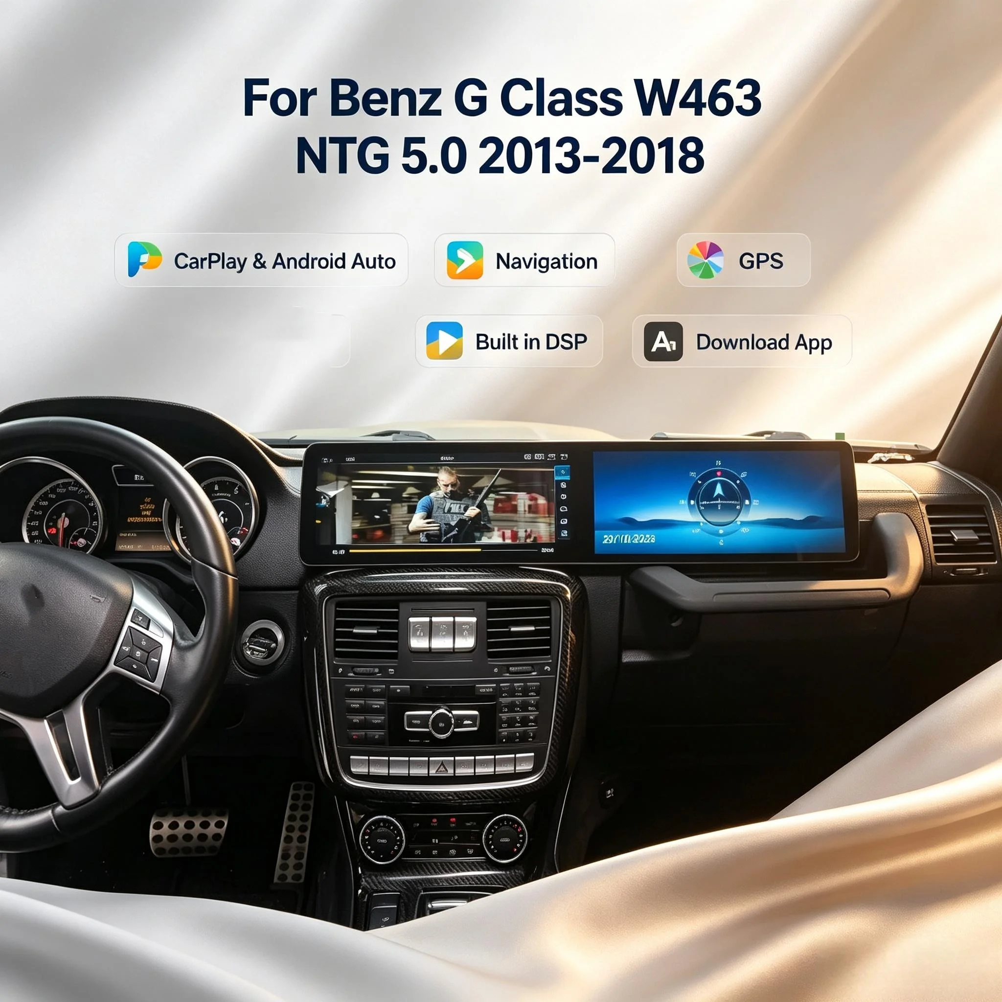 mz For Benz G Class W463 NTG5.0 2013-2018 CarPlay Auto Android Car Radio Dual 25.6