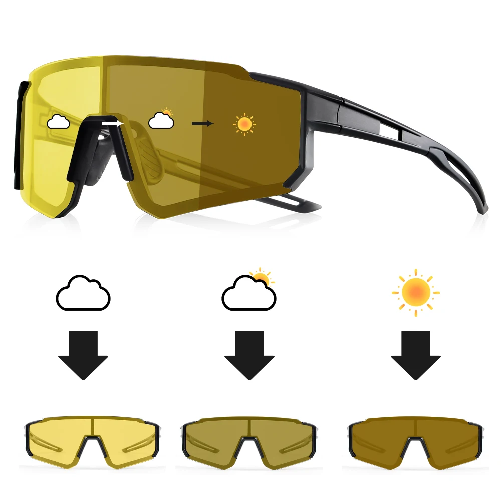 CRIXALIS Oversized Night Vision Photochromic Polarized Sunglasses Men Women Fashion Anti-glare Driving Sun Glasses Goggles UV400