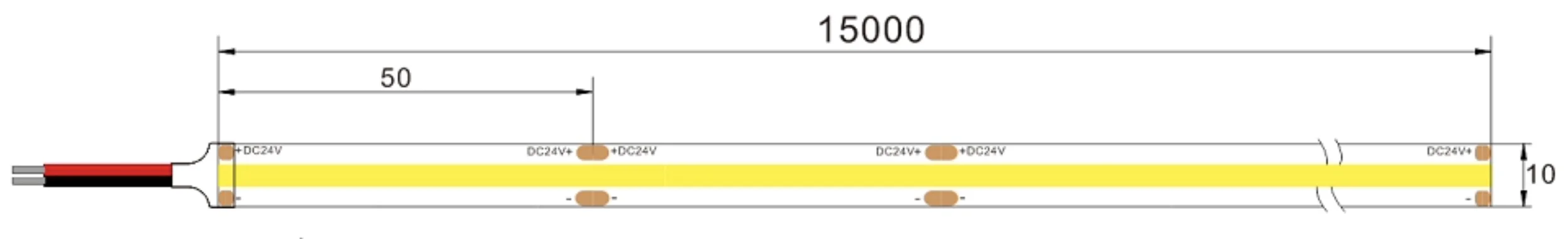 15m a roll/ a lot,  COB LED constant current strips, 15m with 5400pcs Chips LEDs, 360led/m