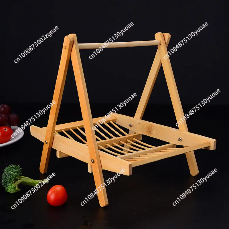 Bamboo woven goose sausage bracket creative hot pot shop lasagna beef and mutton rack hot pot cold bamboo rack
