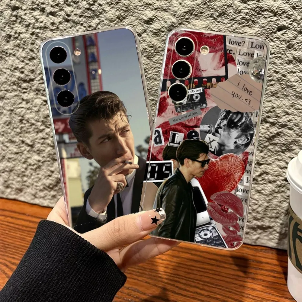 A-Alex-Turner  Phone Case For Samsung Galaxy A71,70,52,51,40,31,A50,30S,21S,Note20ultra Transparent Cover