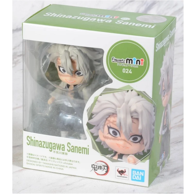

Bandai оригинальная 9 см Figuarts мини Shinazugawa Sanemi фигурка игрушки для детей подарок Коллекционная модель украшения
