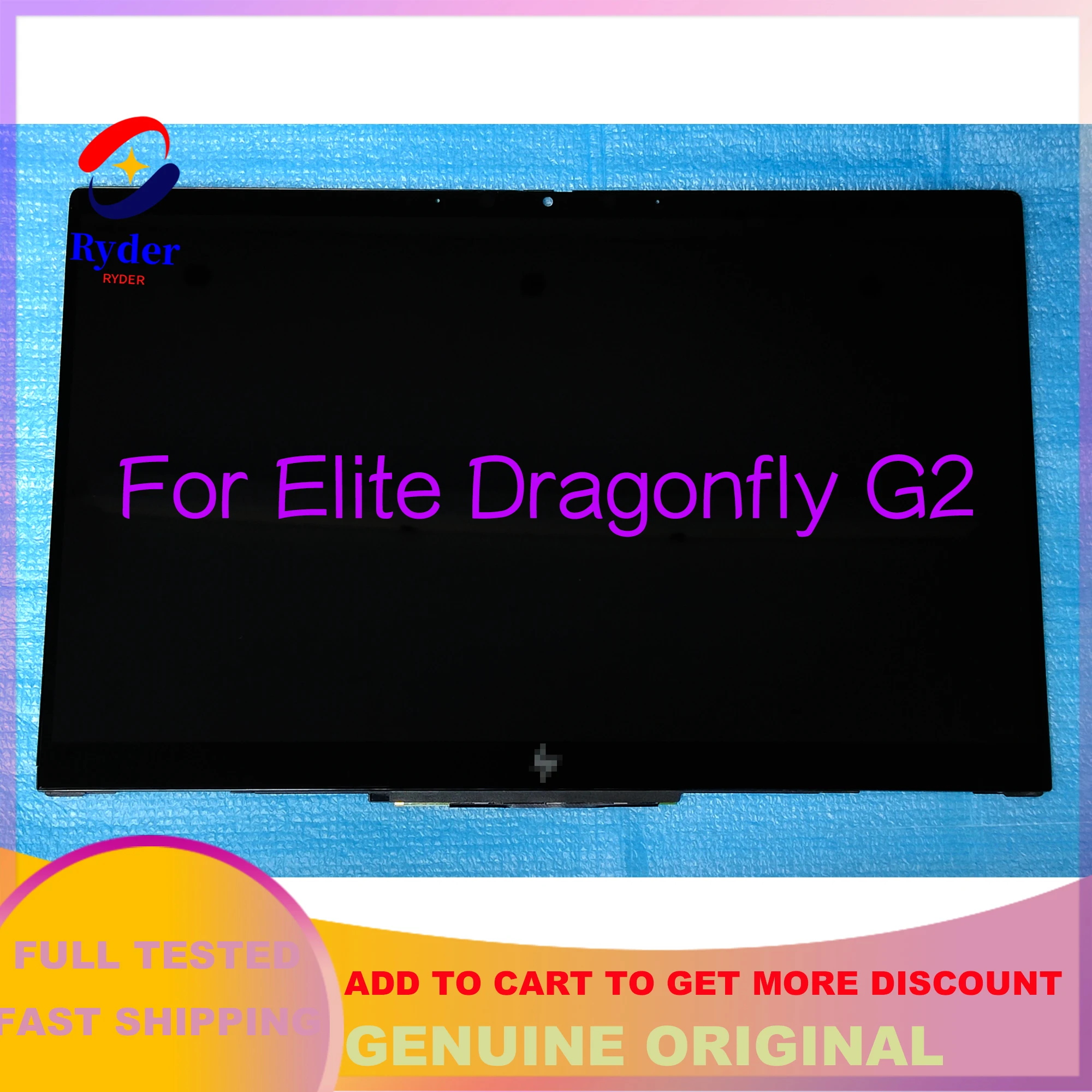 Imagem -02 - para hp Elite Dragonfly g2 Lcd Tela de Toque Substituição Assembléia Fhd Uhd 4k L74089-001 M44361001 M42271-001 13.3-polegadas