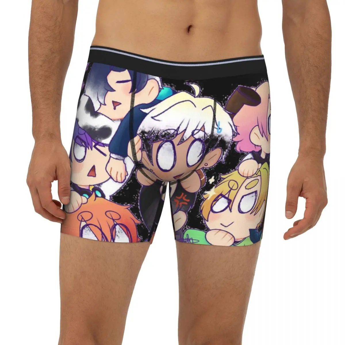 

Длинные трусы-боксеры Obey Me Demon Brothers, короткие мужские трусы, удобное нижнее белье для мужчин, подарки бойфренду