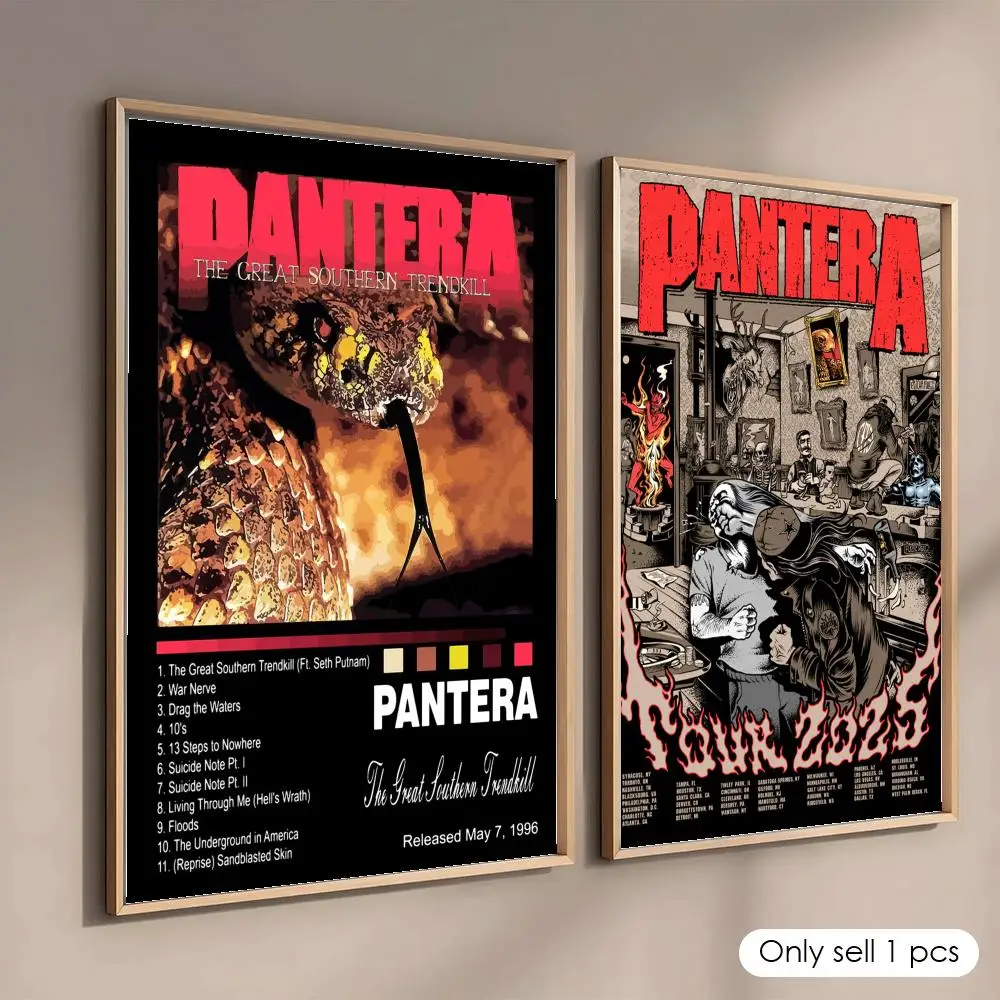 Classic Band Album P-Pantera Poster Decorative Wall Art Stickers Mural Photo Print for Home Living Room Hallway Decor view 4