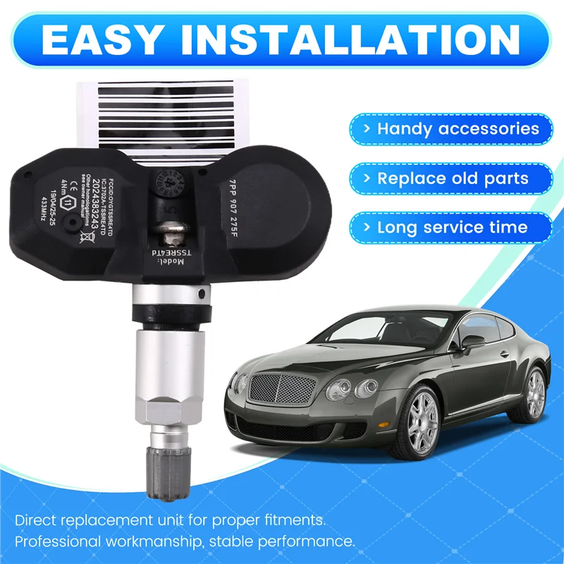 

Высокое качество 7PP907275F 4F0907275B TPMS 433 МГц для A4 A6 A8 Q7 Porsche 911 Boxster Cayenne VW Touareg датчик давления в шинах