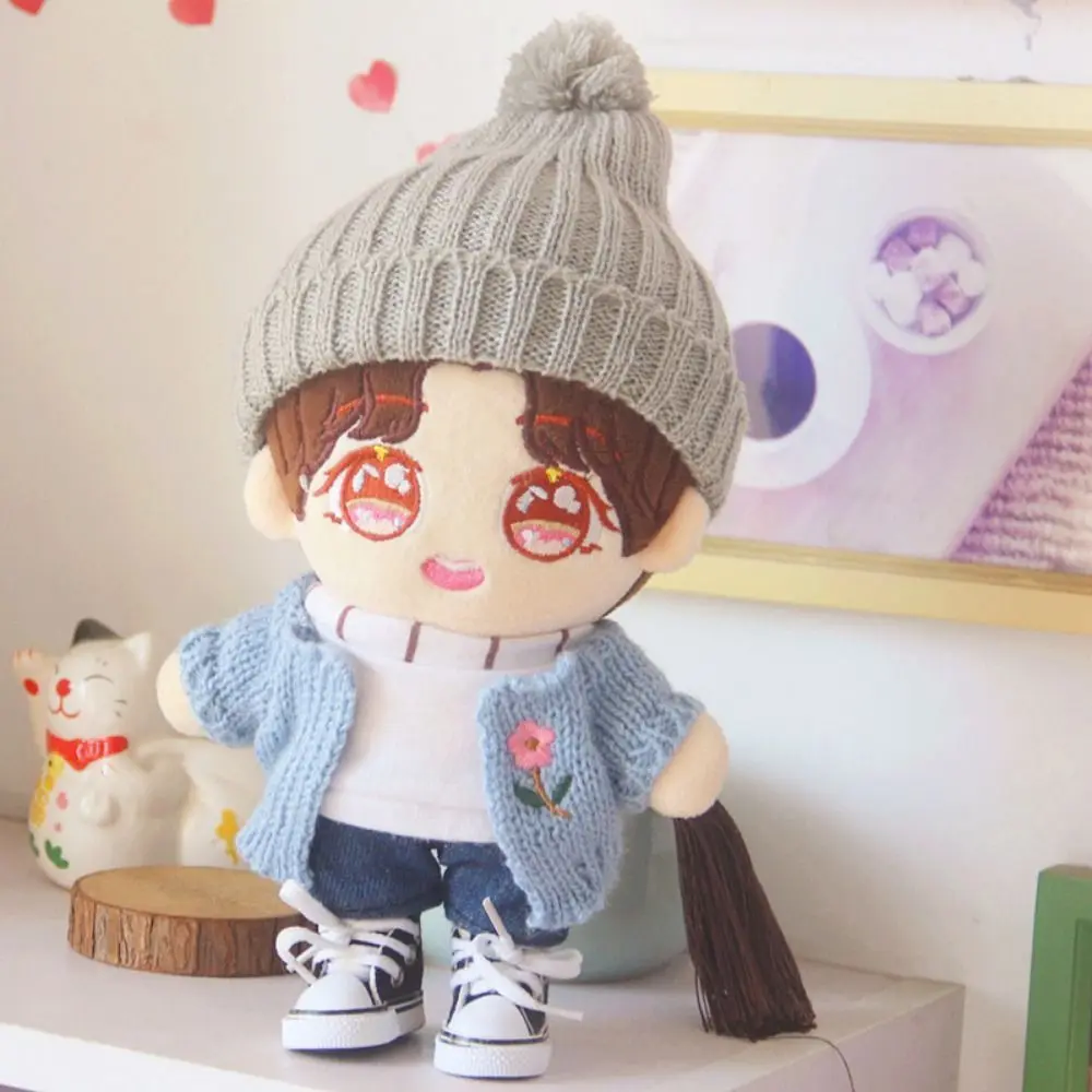 Knuffel Outfit 20cm 20cm Poppen Trui Idool Poppen Sjaal BJD Poppenkleertjes Mini Trui 20cm Poppenkleding Trui Katoenen pop