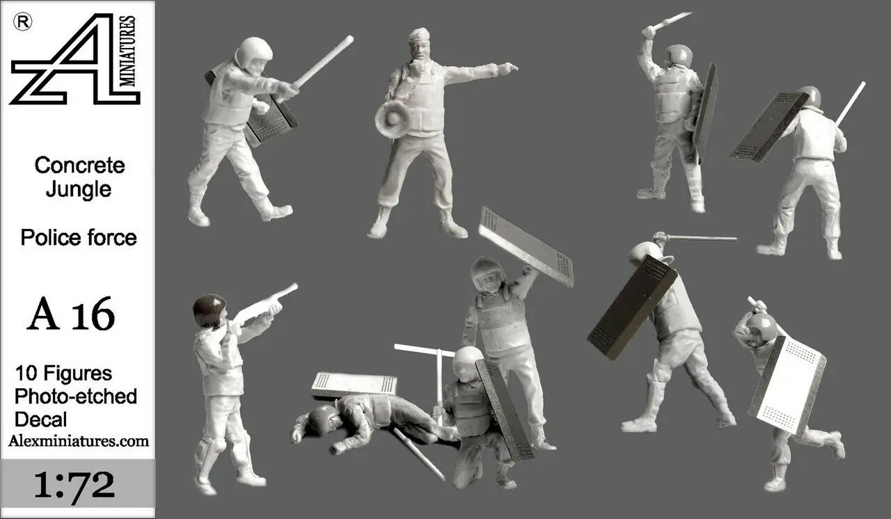 1/72 Scale Alloy Resin Soldier 10-Man Scene Model Set (Unpainted) with Free Shipping