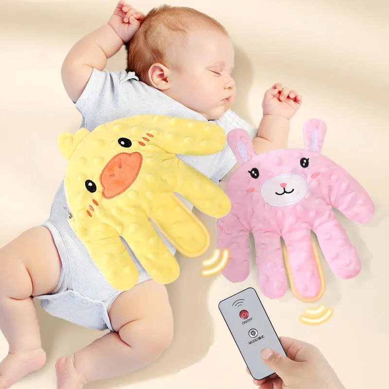 Baby Soothing Palm Sleep Pillow Newborn Heated Remote Control Simulation Mom's Palm Slapping Sleep Pad Baby Care Accessories