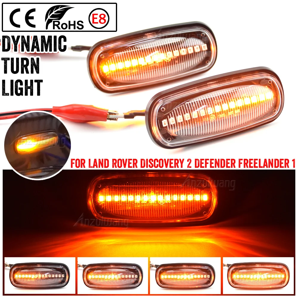 

High quality For Land Rover Discovery 2 1999-2004 LED Side Marker Lamp Turn Signal Dynamic Lights Referecne OEM #: XGB100310