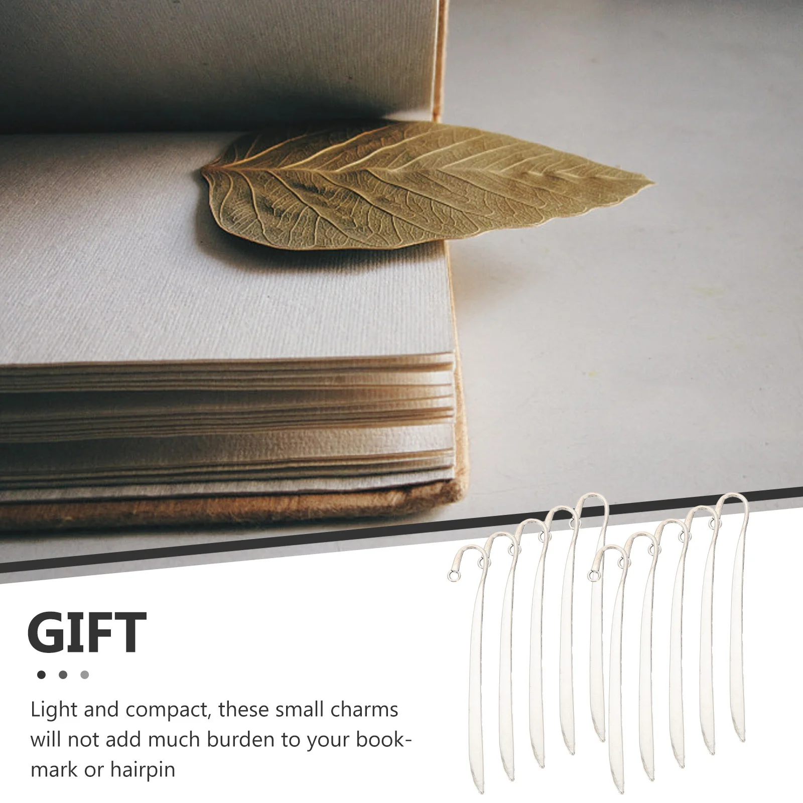 10Pcs Craft Alloy Charms Bookmark Pendants DIY Jewelry Making Accessories Craft Supplies Alloy Bookmark Charms