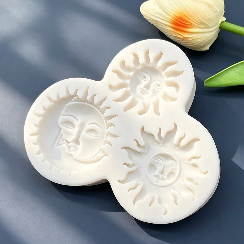 Sun Face Silicone Sugarcraft Mold Fondant Cake Decorating Tools Cupcake Chocolate Baking Molds