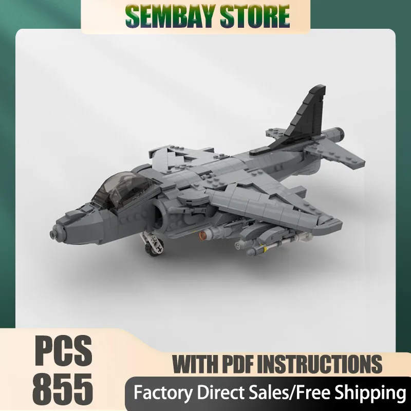 briques-de-construction-moc-modulaires-verticaux-jets-de-chasse-de-decollage-et-d'atterrissage-blocs-technologiques-jouet-de-noel-bricolage-cadeaux-de-construction