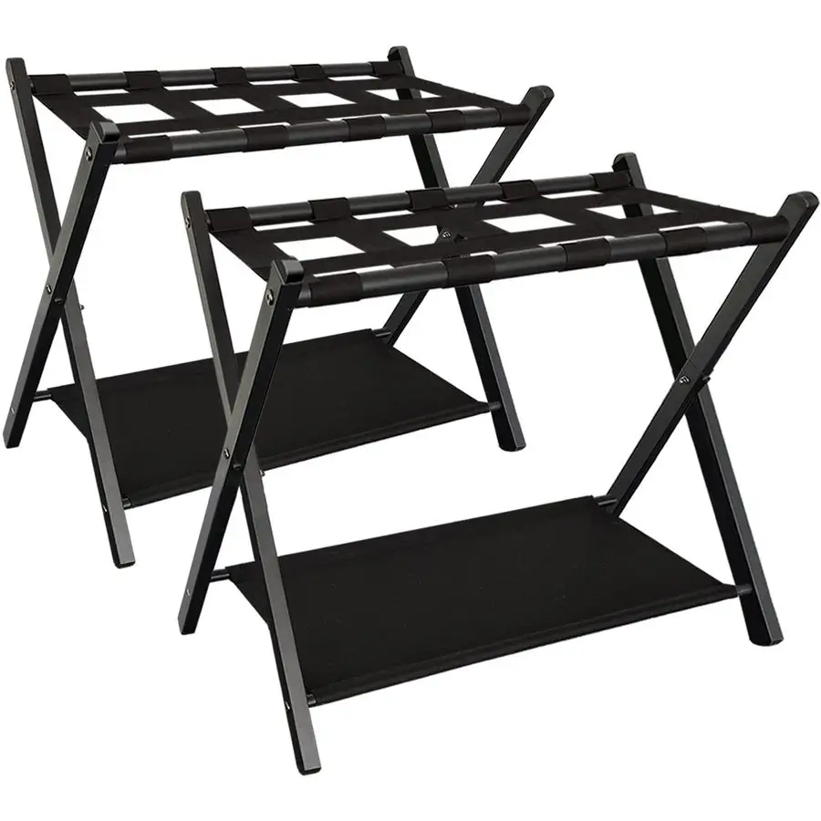 

Складная подставка для багажа с полкой для гостевой комнаты, складная металлическая подставка для хранения чемодана для спальни, предметы первой необходимости в отеле