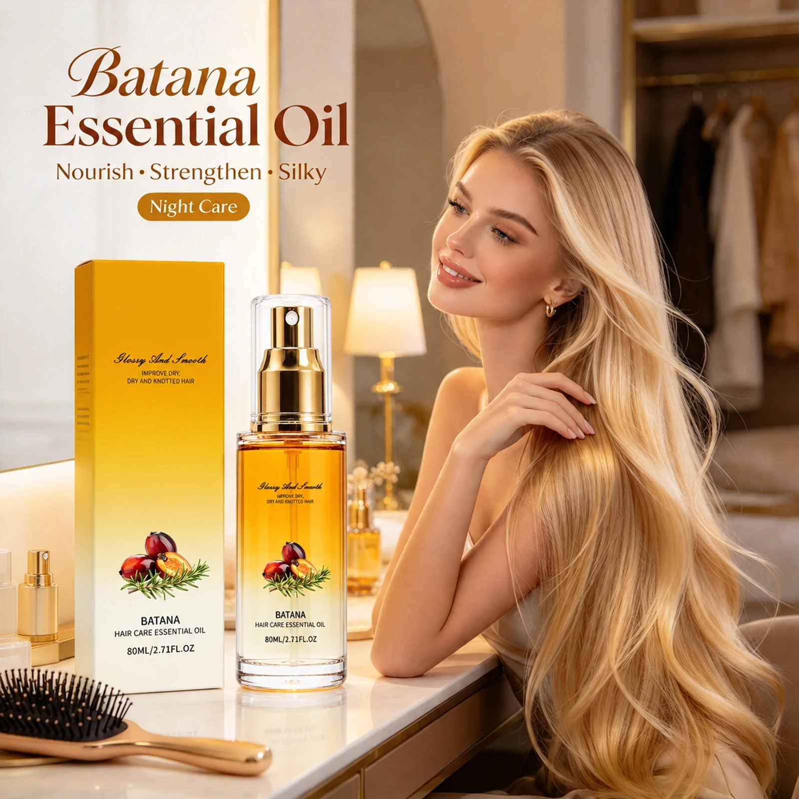 Hair Care Essential Oil Promotes Hair Growth Reduce Hair Breakage Boost Hair Luster Strengthen Hair Strands Oil Control Portable