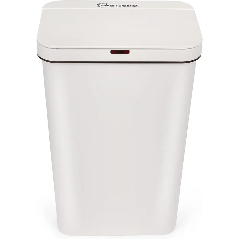 

#For 13 Gallon Touchless Sensor Trash Can, Rectangle Garbage Bin, Perfect for Home, Kitchen, Office, White&