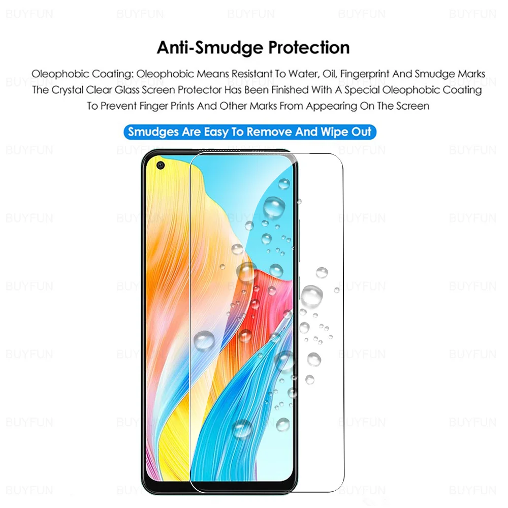 OppoA78 Glass 3Pcs For Oppo A78 4G Tempered Glass Orro Appo A58 A58x A98 5G OppoA98 A 78 98 58 78A Full Cover Screen Protector