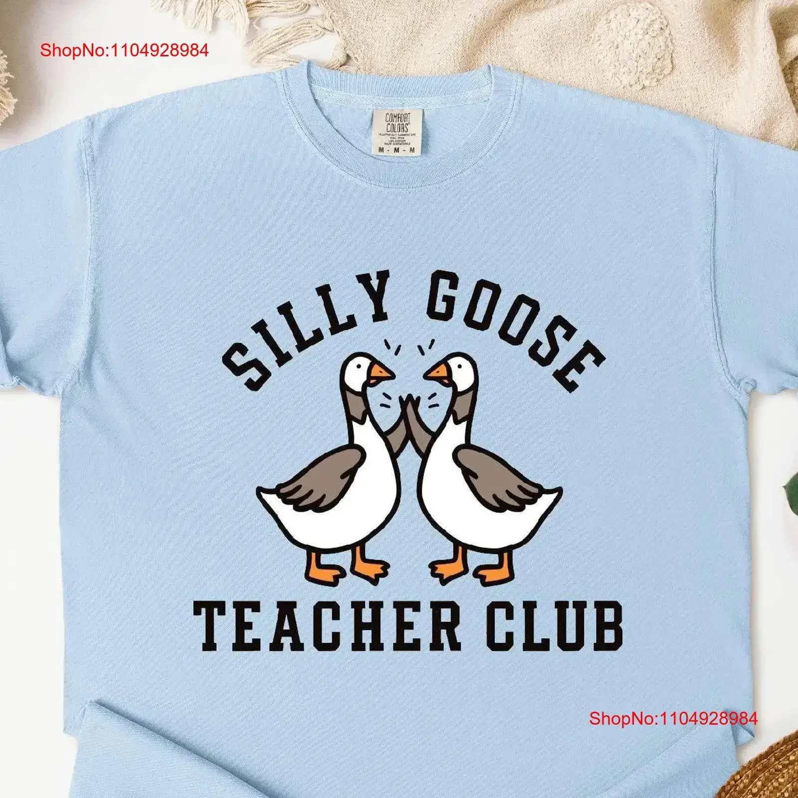 

Silly Goose Teacher T Shirt Funny Cute Back to School for Teachers Ideal Elementary Fun Classroom Apparel vintage Washed