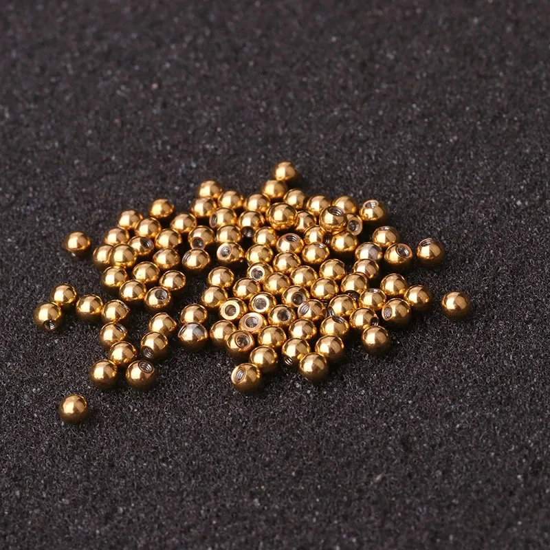 10 Pcs 316L Stainless Steel Body Piercing Accessories 3-4mm Earbone Stud Ball Ear Nail Ball Body Piercing Jewelry Wholesale 16G