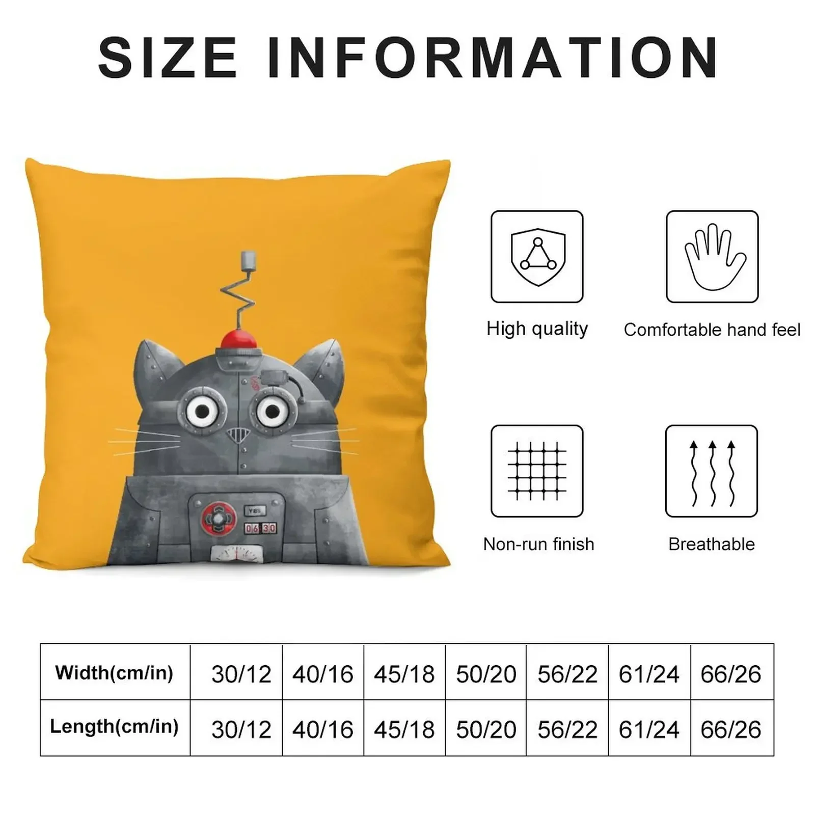 Cat Robot - C.A.T. Throw Pillow Decorative Pillow Covers For Sofa Sofas Covers Sofa Cushion Cover luxury home accessories pillow