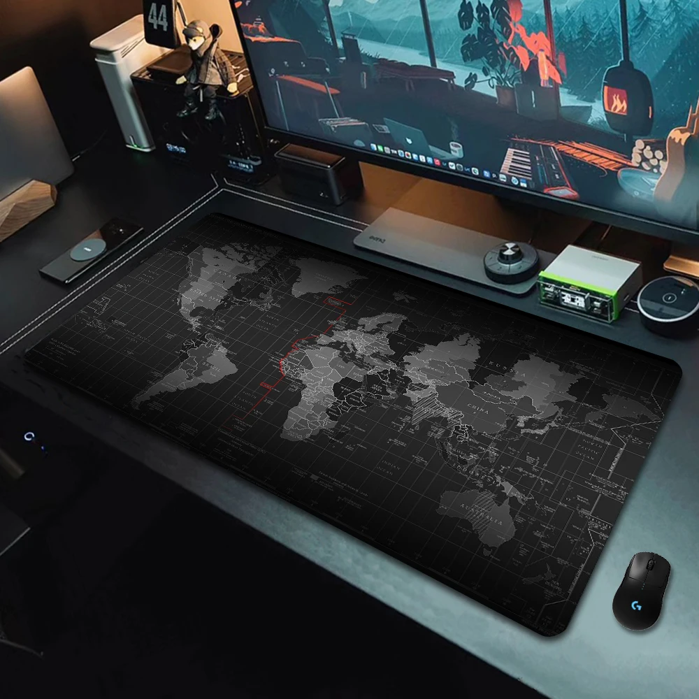 WESAPPA-Grande Mapa Mouse Pad, Tapetes de Mesa, XXL Gaming Mousepads, Mesa De Escritório Decoração, Teclado, Longo Padding, Notebook, Computer Gamer
