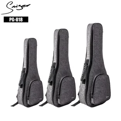 Ukulele Bag Case Waterproof Electric 21 23 26 Inch Soprano Concert Tenor Backpack Carry Gig Uku Accessories Simple Gray Backpack