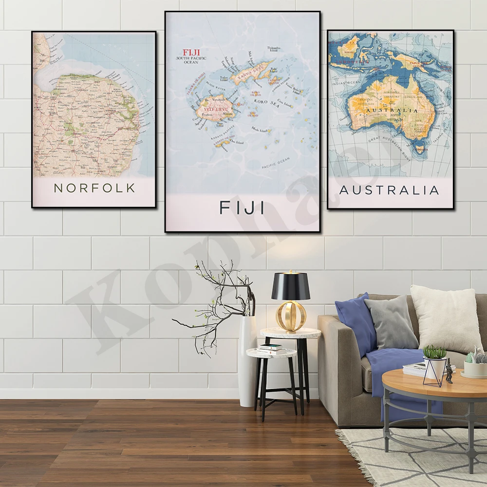 Fiji. Cornwall. Hong Kong. Norfolk. Singapore. Australia. Iceland. Bali. City Map Travel Gift Gallery Wall Art Decor Poster