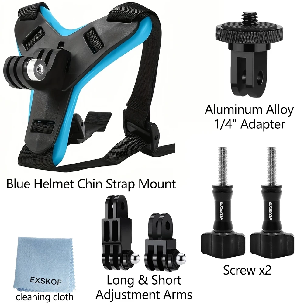 Motorhelm Kinband Mount voor GoPro Hero 13 12 11 10 9 8 DJI Osmo Insta360 SJCAM SJ4000 AKASO Actie Camera Accessoires