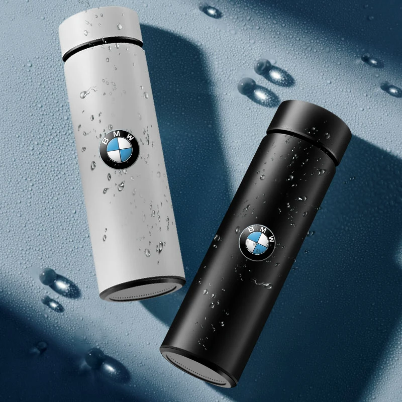 Portable Car Smart Thermos Bottle Temperature Display Cup Coffee Cup Logo for BMW E90 E91 E92 E93 M3 E60 E61 F10 Car Accessories