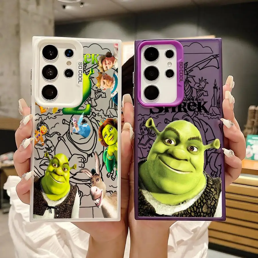 M-MoviesS Shreks-S Phone Case for Samsung Galaxy S24 Ultra S22 Plus S21 FE Note 20 S20 S23 Ultra S20 FE Soft Cover