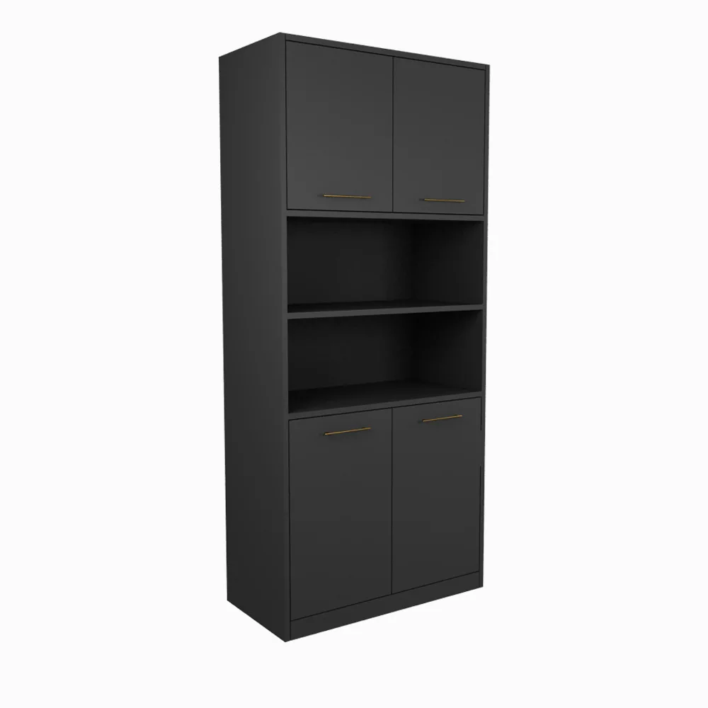 Manufacturers customize black wine cabinets, various shapes can be used as kitchen multi-functional lockers