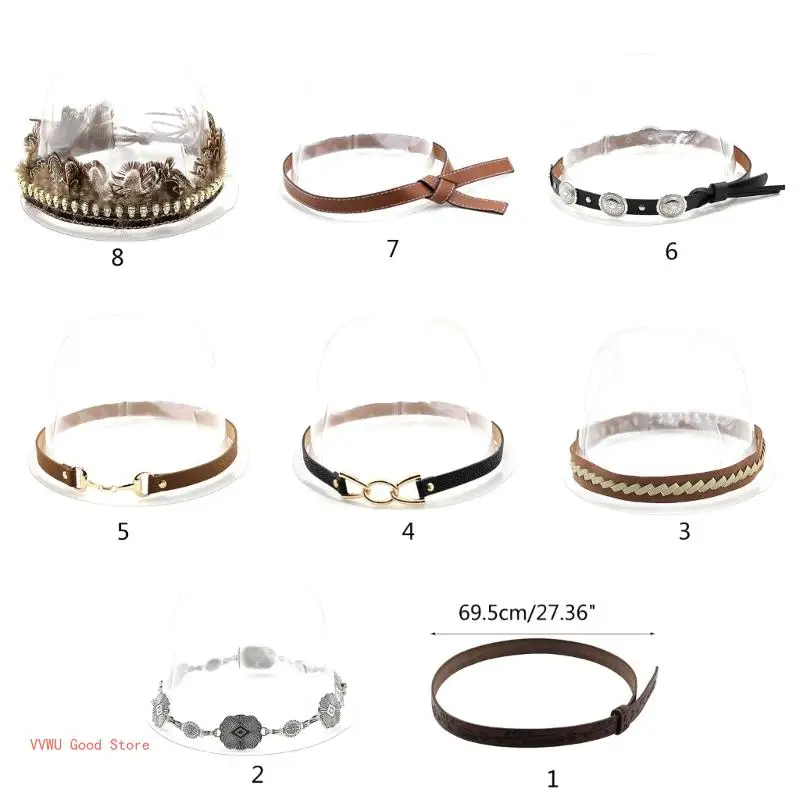 Leather Hat Bands For Men Cowboy Hat Bands Western Hat Belts For Fedora Hat band