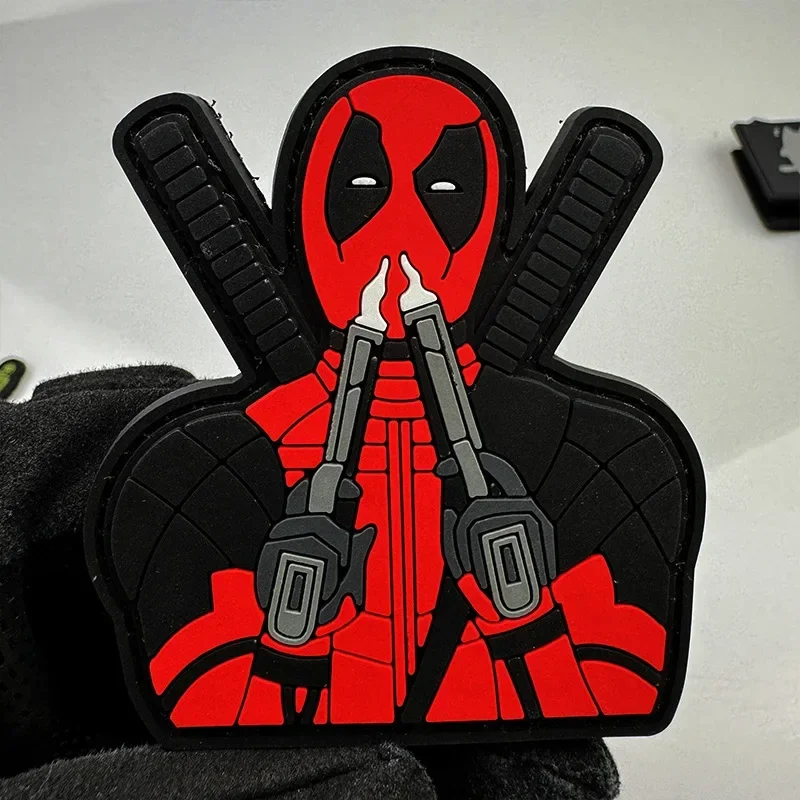 Deadpool & Wolverine Embroidery Backpack Sticker Magic Stickers Cartoon Soft Glue Velcro Stamp PVC Clothing Jacket Morale Seal