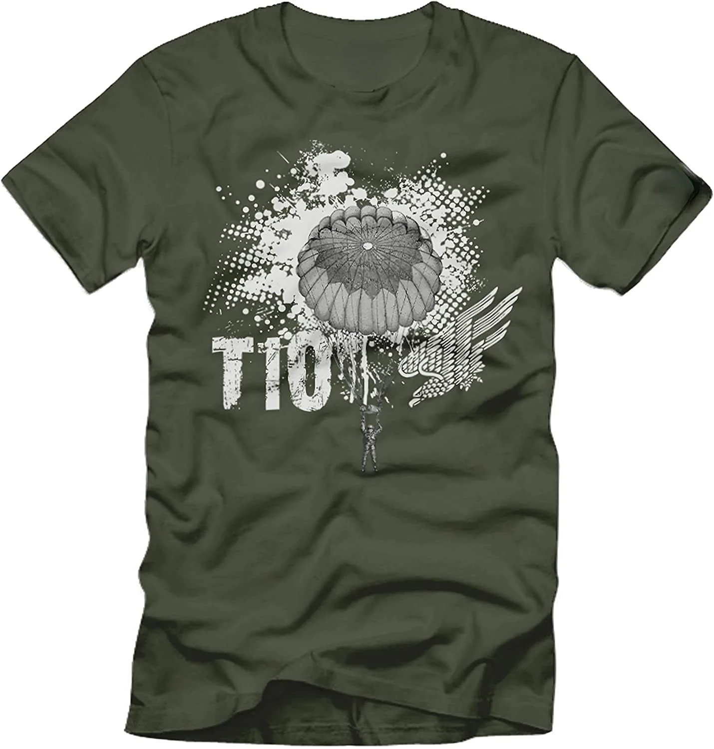 T10 Parachute German Army Round Cap Paratrooper Men T-Shirt Short Sleeve Casual 100% Cotton O-Neck Harajuku T Shirt