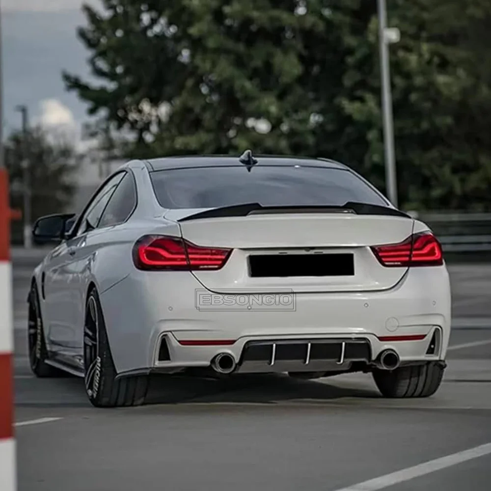 For BMW 4 Series Gran Coupe F36 2014- UP 420i 420d 428i 435i Carbon Fibre Rear Boot Spoiler M4 Style Lip Wing Kit