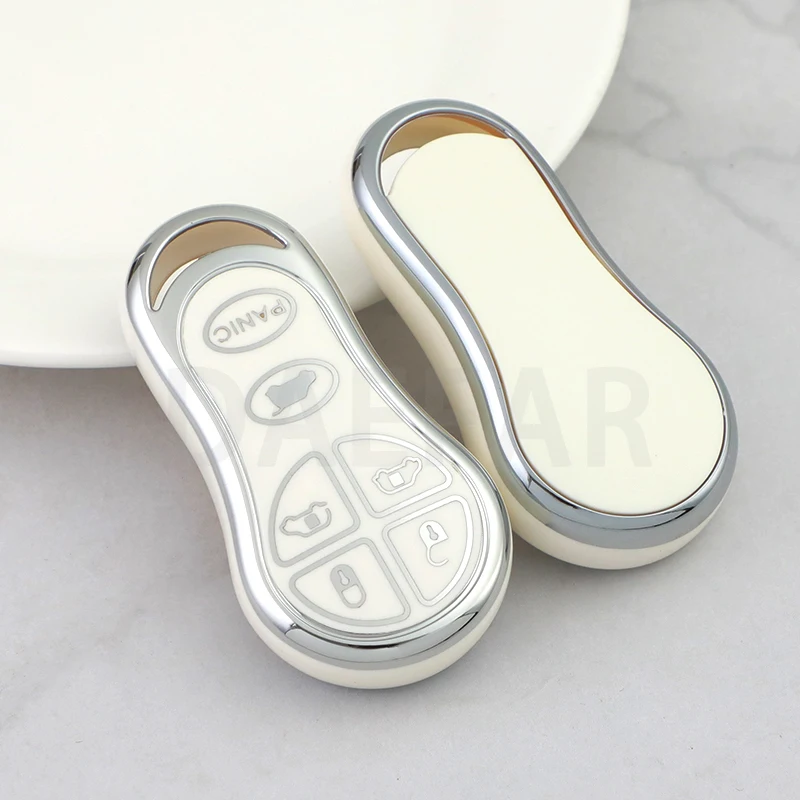 6 Buttons TPU Car Key Cover for Chrysler Dodge Jeep Concorde Sebring LHS Viper Stratus Liberty Key Case Protector