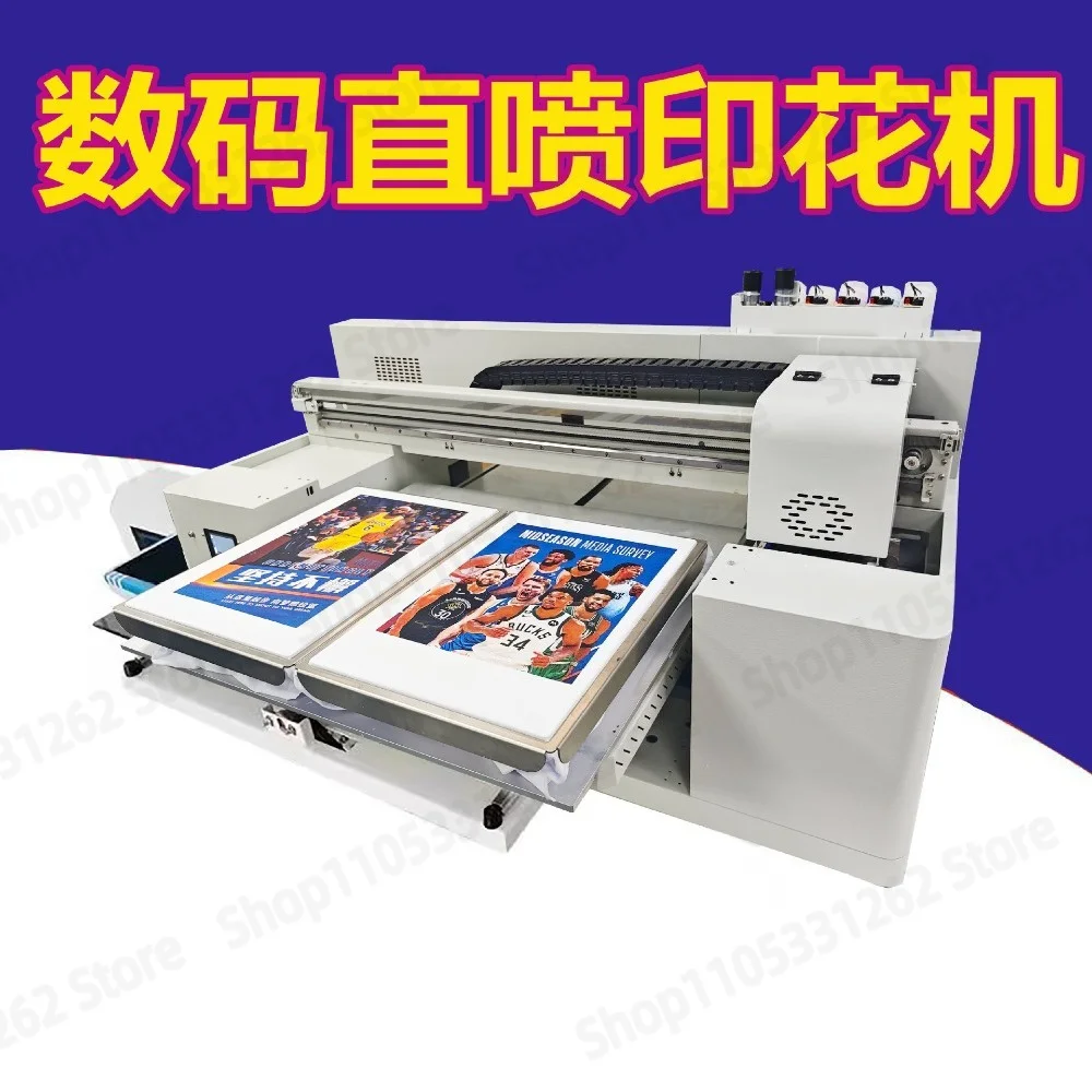 Dual Station DTF Printer Direct to Garment T Shirt Hoodie Canvas Bag White Ink Heat Transfer Machine