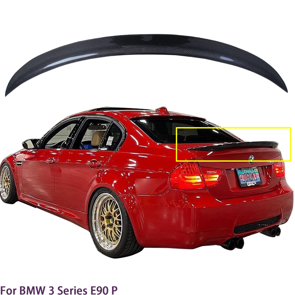 

For BMW 3 Series E90 4Door/E90 M3 P Style Carbon Fiber Rear Spoiler Trunk Wing 2004-2011
