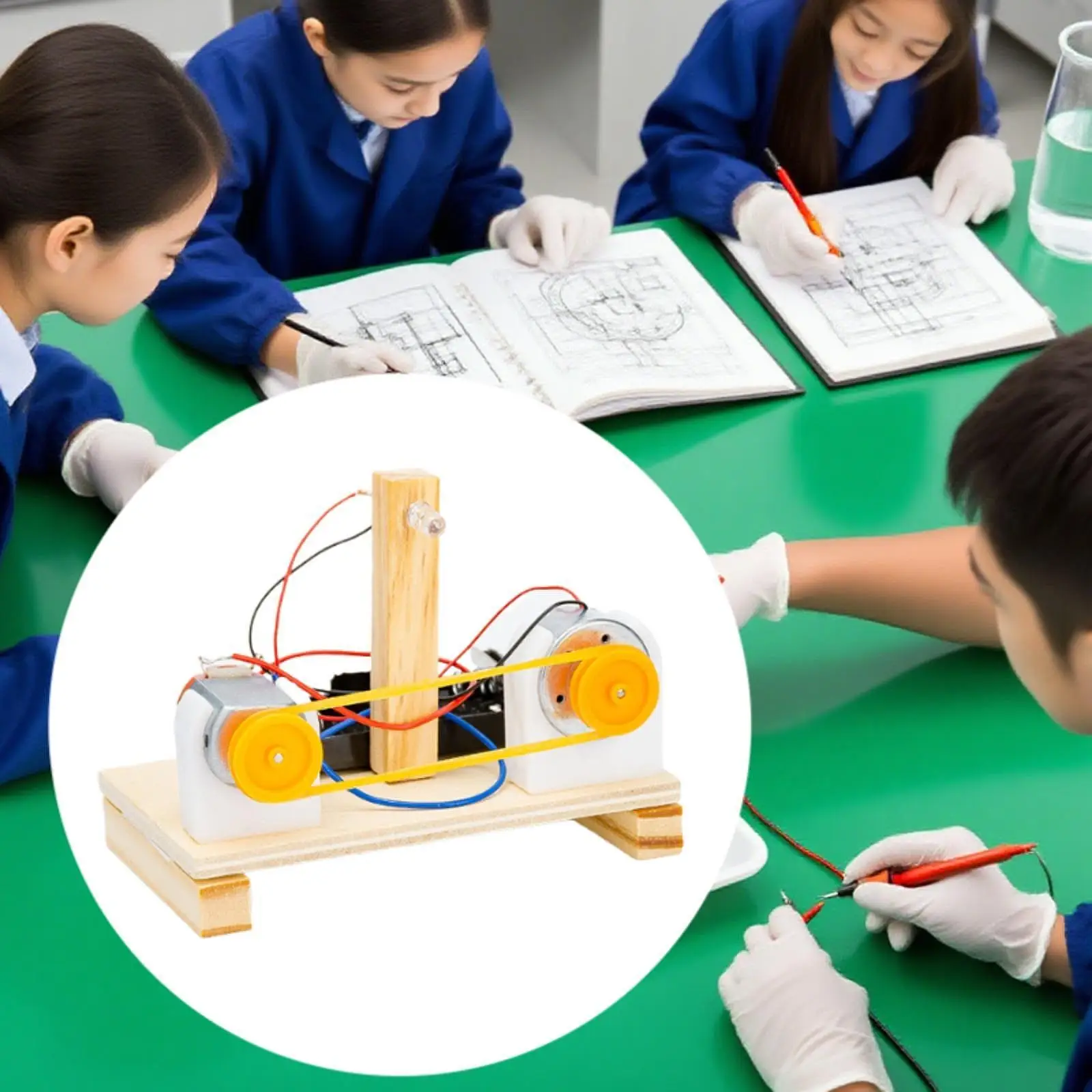 ألعاب بناء نماذج جذعية للإنتاج الصغير، تجربة علمية لمولد المحرك للمراهقين والبنات والأولاد والأطفال