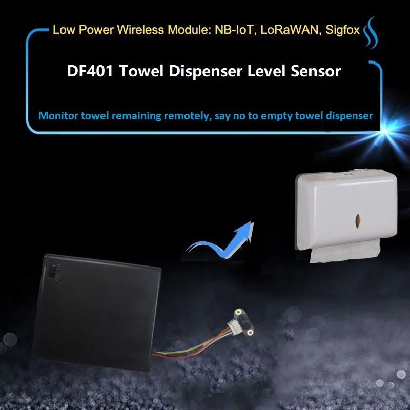 Lorawan based DF400 level sensor for Automatic paper towel dispenser