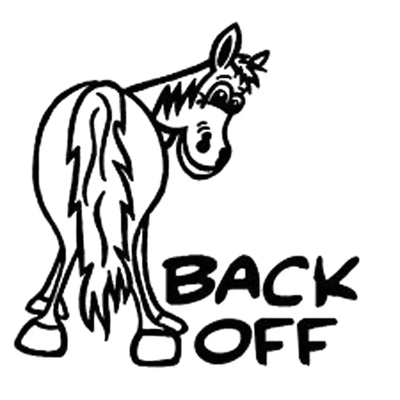 

Car Stickers Back Horse Fashion PVC Car Decoration Accessories Stickers Creative Waterproof Sunscreen Black/white,14cm*14cm