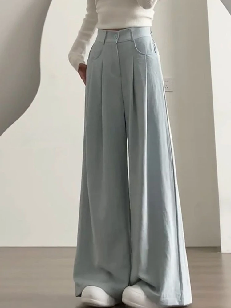 女性のズボンハイウエスト原宿快適なストレッチ韓国のファッション品質の衣装 Xxl G トレンド 2025 ワイドレッグ女性のパンツ