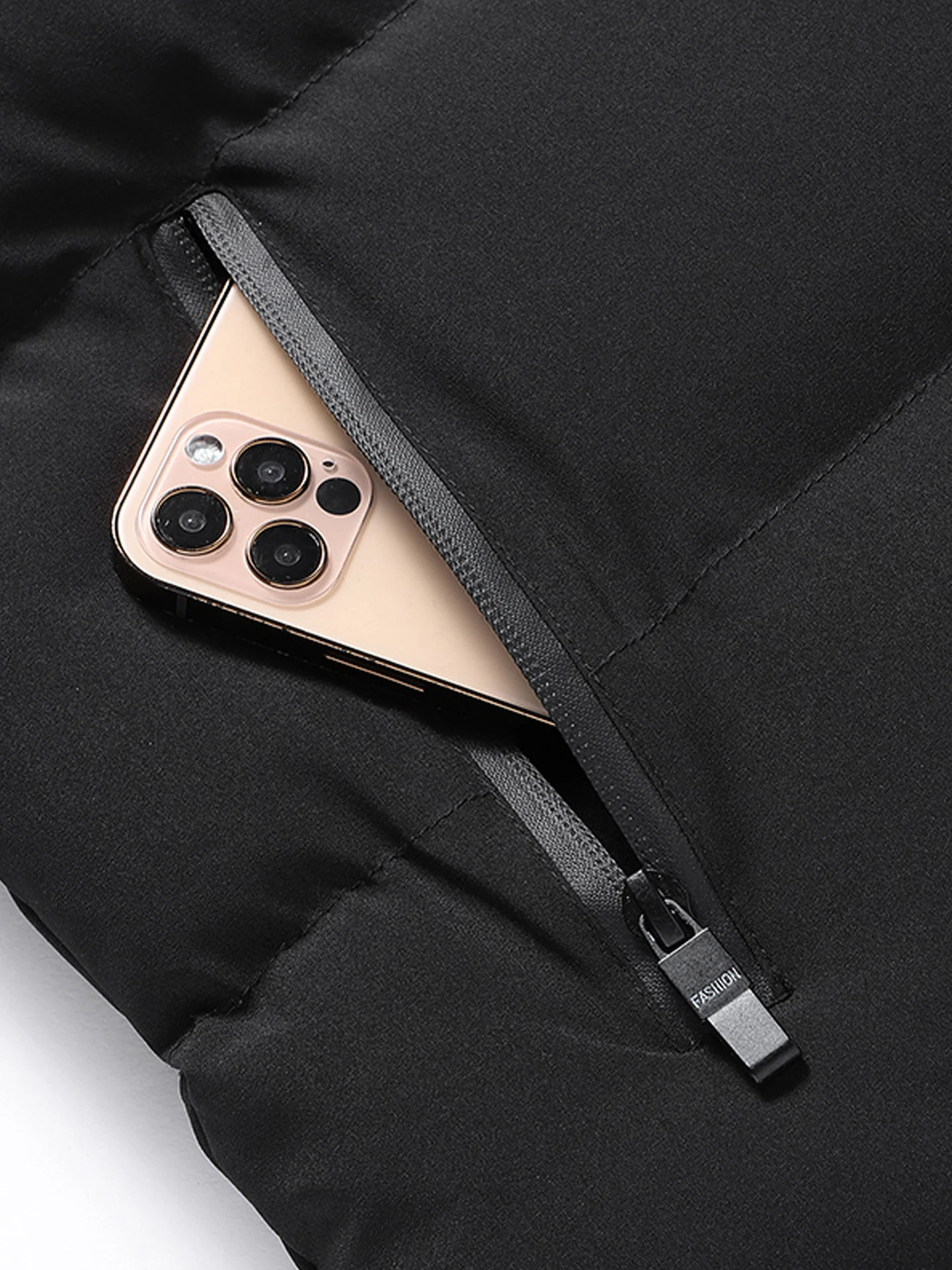 سترة رجالية شبابية من توكانو محشوة بالقطن، جاكيت دافئ بياقة عالية، ملابس خارجية مبطنة بالفرو مع سحاب، معطف سميك للخريف والشتاء #4