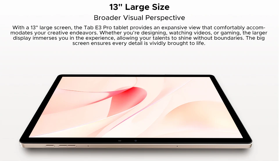 DOOGEE Tab E3 Pro Tablet Android 15 Gemini AI 13'' Display 7.9mm Ultra-thin 8GB 256GB Smart Pad 11000mAh Battery Global Version