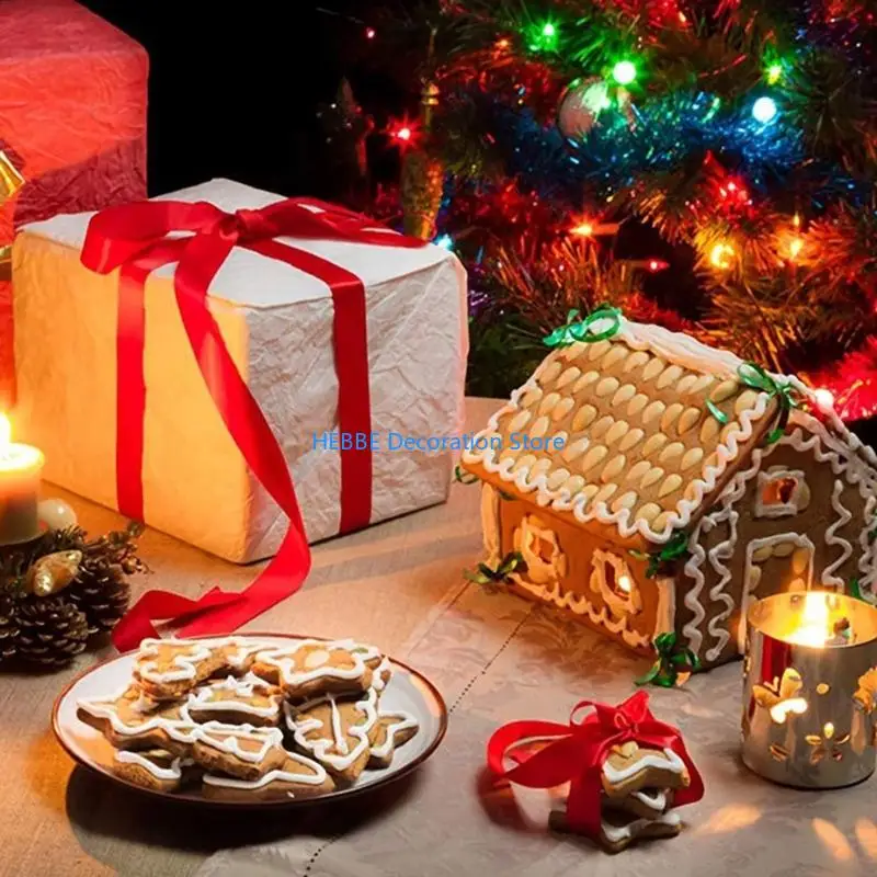 B0KC Stainless Steel Christmas Theme Cookie Cutters Set Gingerbreads Biscuit Moulds