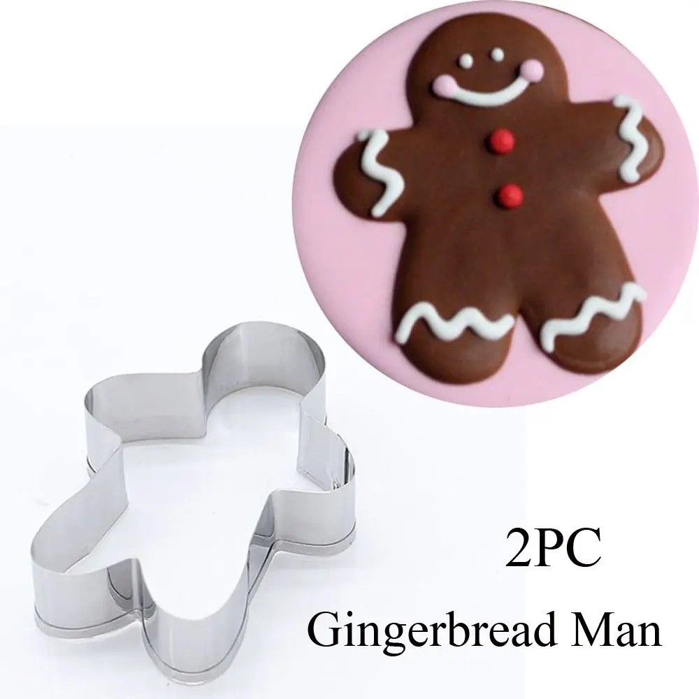 

1/2PCS Stainless Steel Snowflake Xmas Theme Biscuit Mold Baking Tool Cake Mould Christmas Cookie Cutter