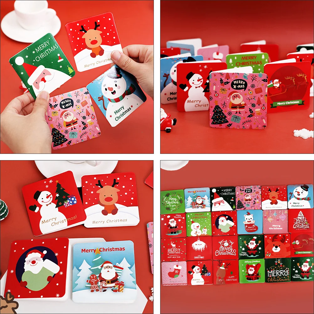 

15 Pcs Christmas Card Greeting Cards Xmas Themed Envelope DIY Holiday Memos Paper Student